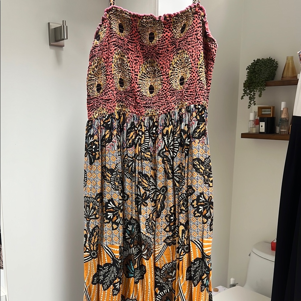 Anthropology Multicolor Patterned Women's maxi dress